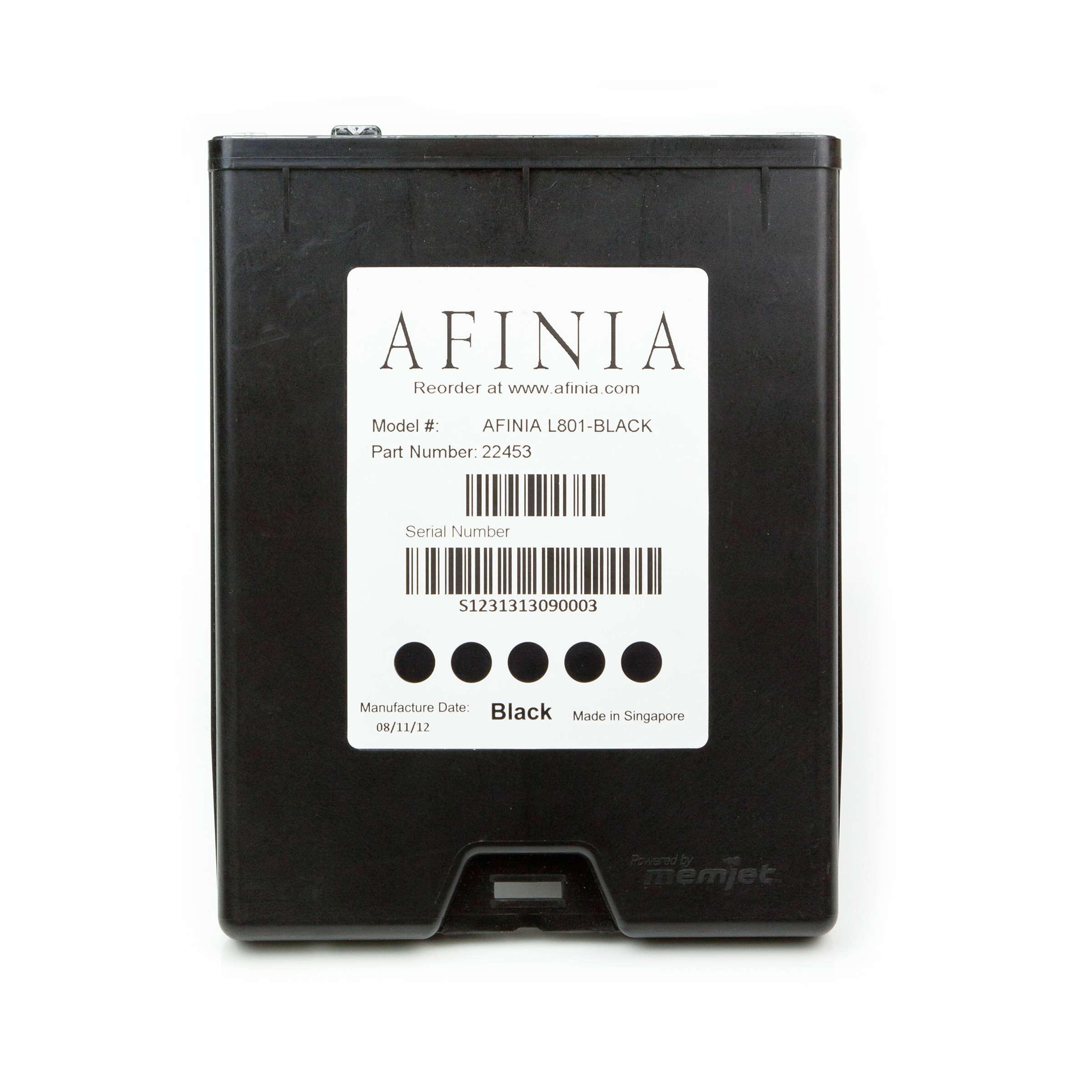 Black ink cartridge for Afinia Label L701 - Image 1