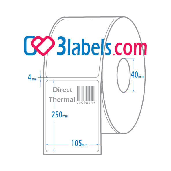 3labels etichette termiche dirette 105х250 mm