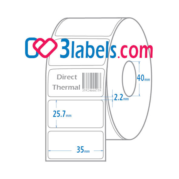 3labels etichette termiche dirette 35х25.7 mm