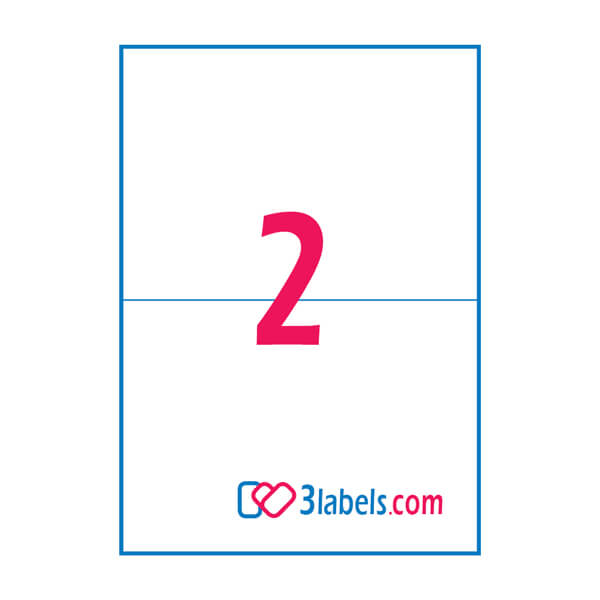 A4 етикети на лист 210 х 148.1 мм 2 бр. / лист