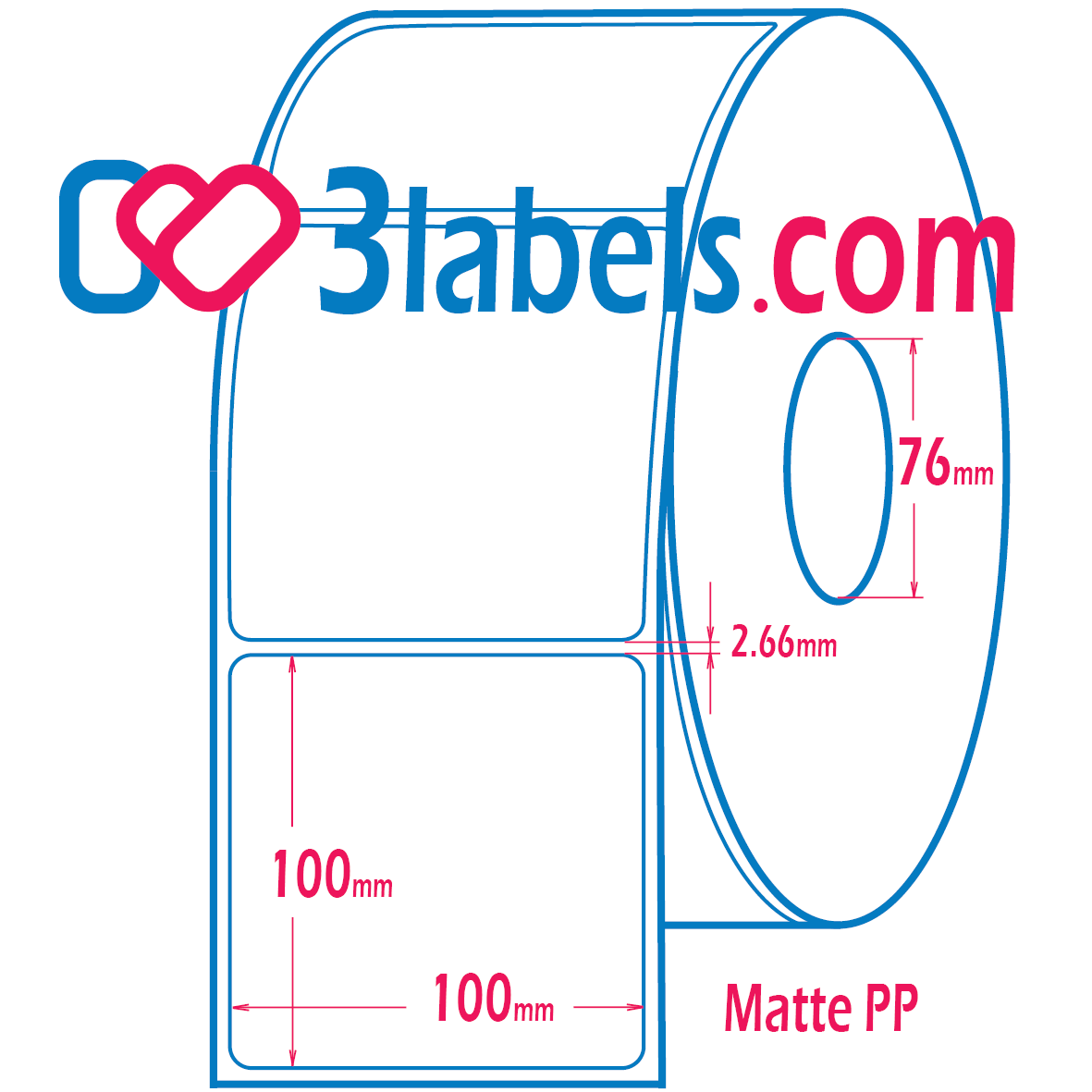 100x100mm-inkjet-3labels (3) 3labels etichette a getto d'inchiostro in PP (polipropilene) opaco premium 100x100 mm, 650 pz. - immagine 1