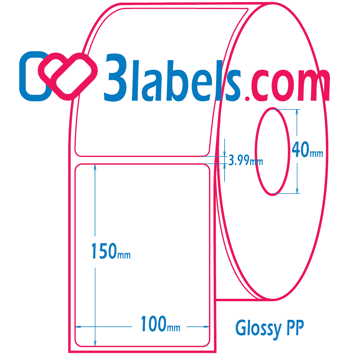 100x150mm-inkjet-3labels-ID40 (3) 3labels гланцови бели етикети от PP (полипропилен) супер премиум за инкджет (inkjet) печат 100x150 мм, 220 бр. - Image 1