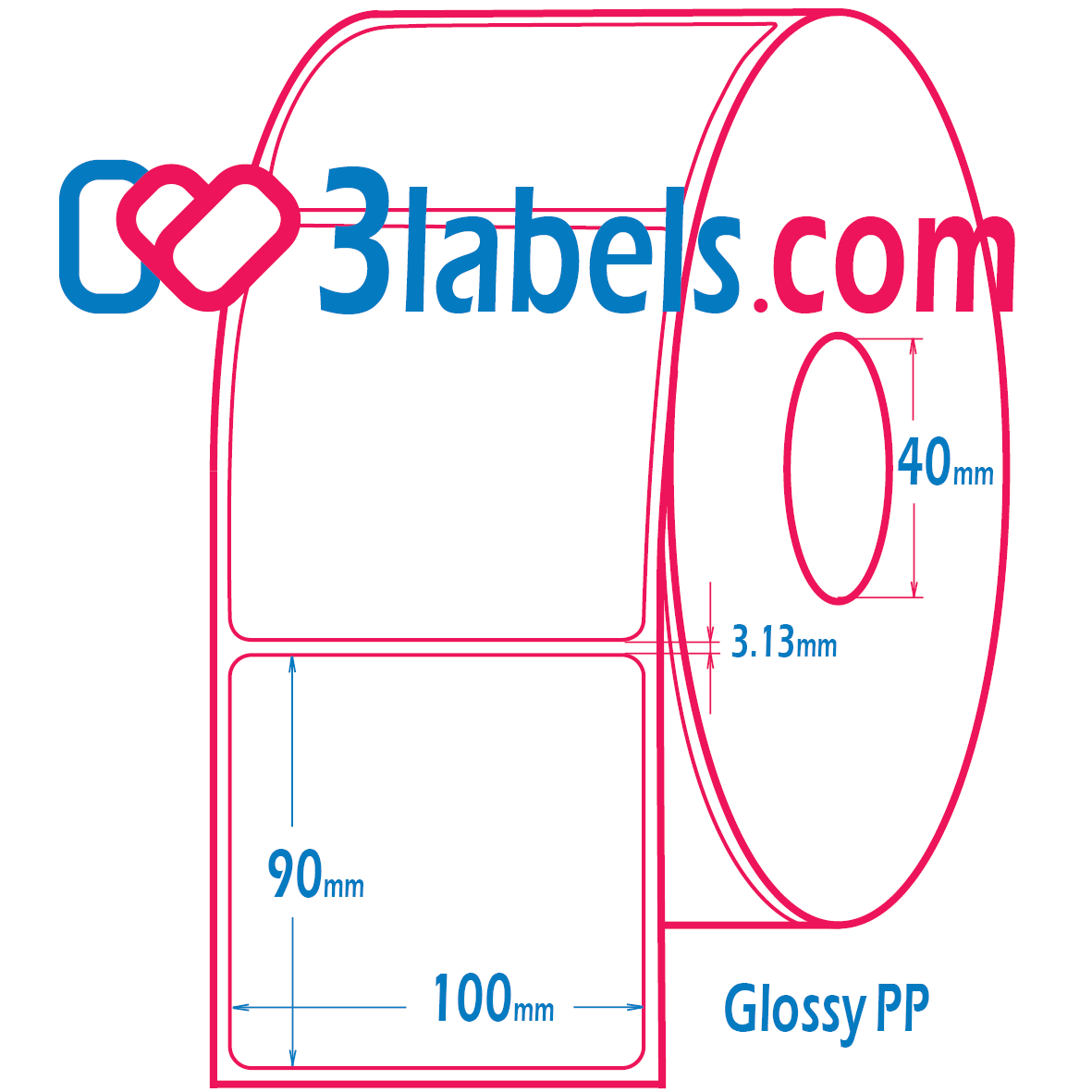 100x90mm-inkjet-3labels-ID40 (4) 3labels гланцови бели етикети от PP (полипропилен) супер премиум за инкджет (inkjet) печат 100х90 мм, 350 бр. - Image 1