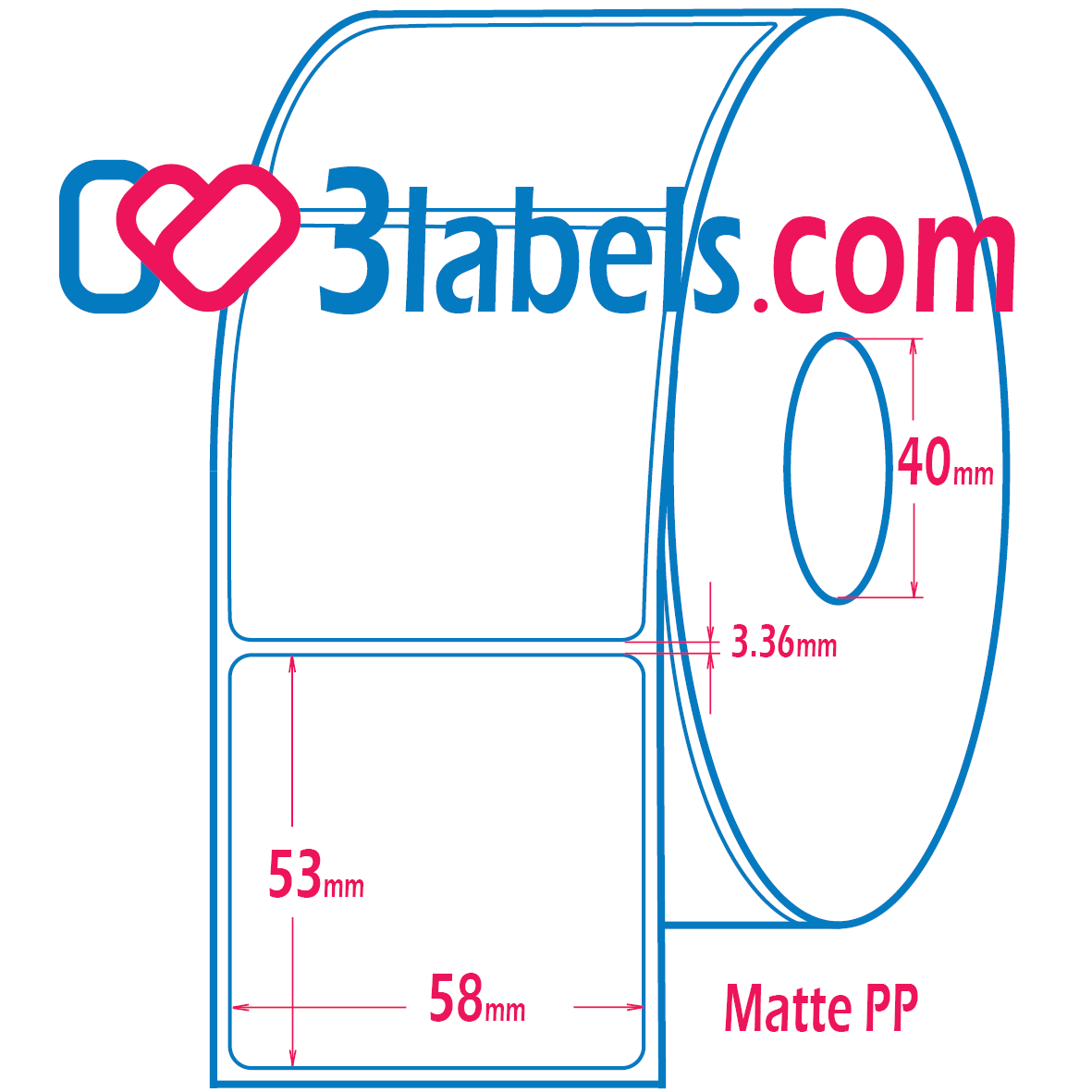 58x53mm-inkjet-3labels-ID40 (3) 3labels etichette a getto d’inchiostro in PP (polipropilene) opaco premium 58×53 mm, 600 pz. - immagine 1