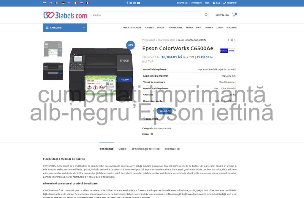 achiziționarea unei imprimante alb-negru economice de la Epson