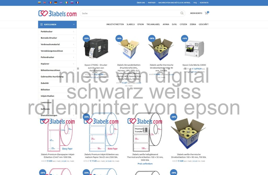 tonerdrucker für etiketten