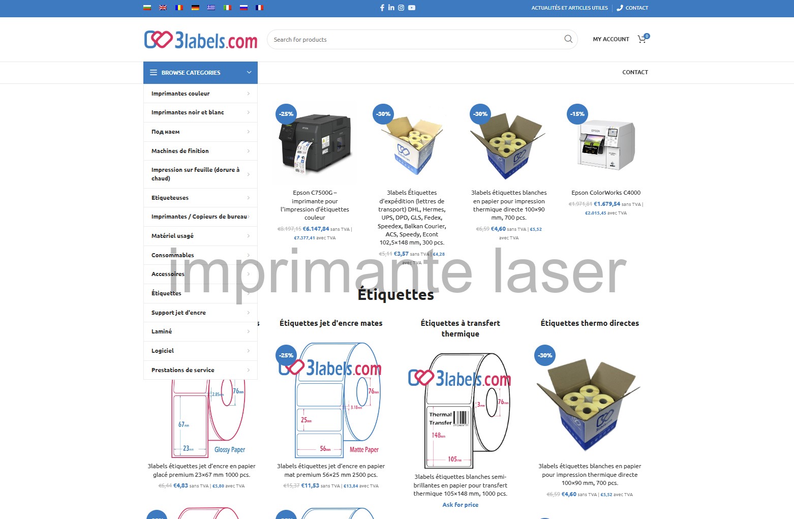 imprimante laser à rouleau