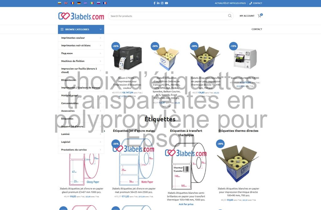 large gamme d’autocollants blancs de luxe pour DTM