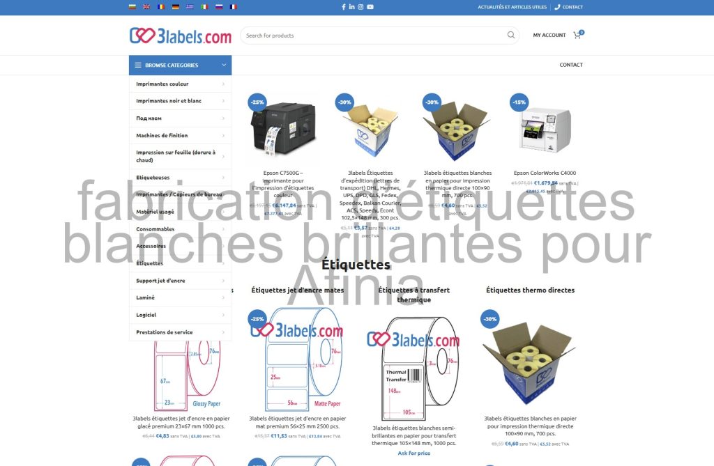 choix d’autocollants autocollants en polypropylène pour DTM