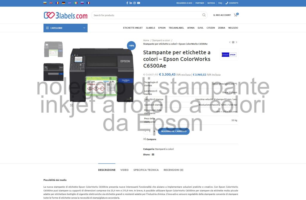 scelta di stampante a rotolo a colori economica da Epson